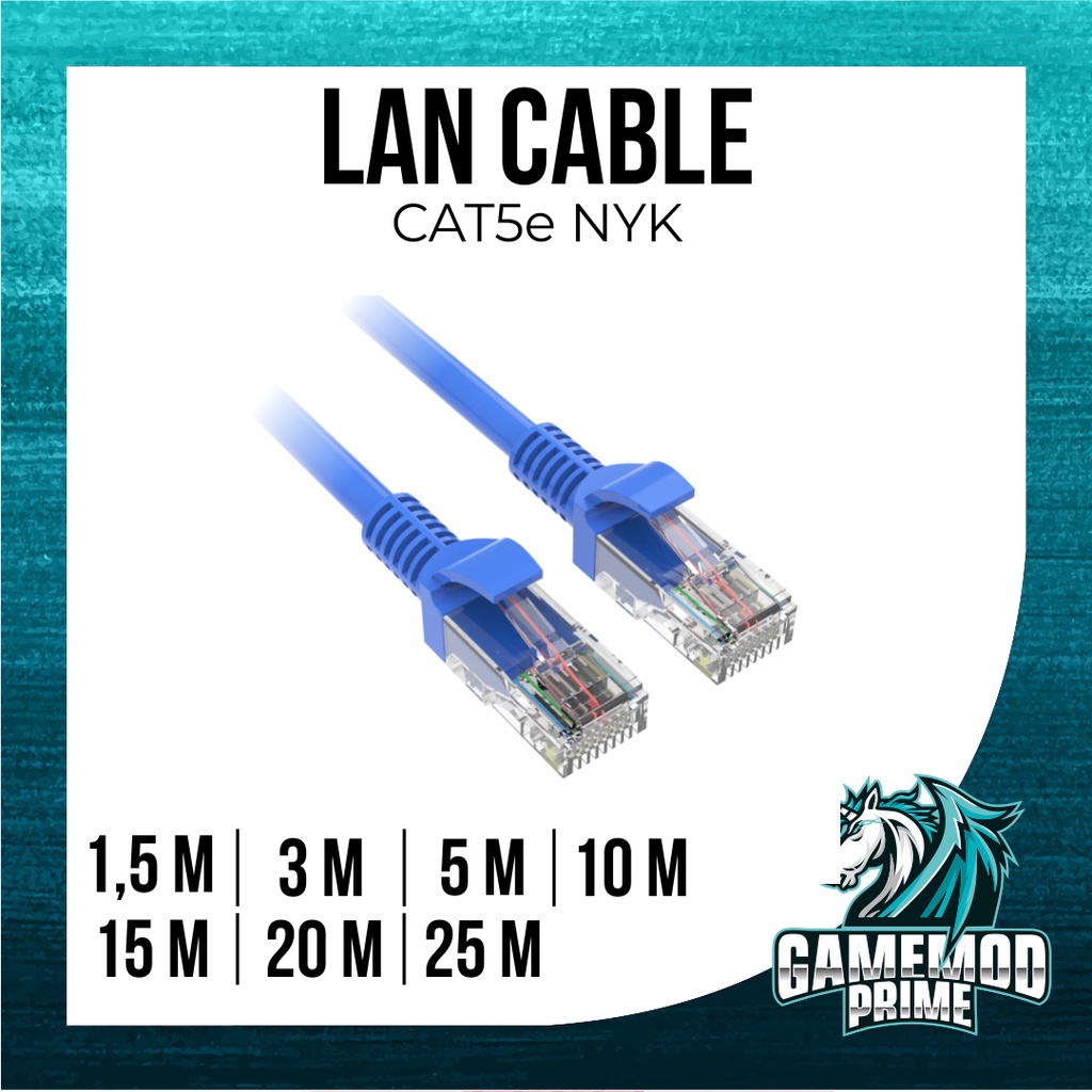 NYK Cat5e Ethernet Network Cable / Kabel LAN UTP 1.5M, 3M, 5M, 10M, 15M