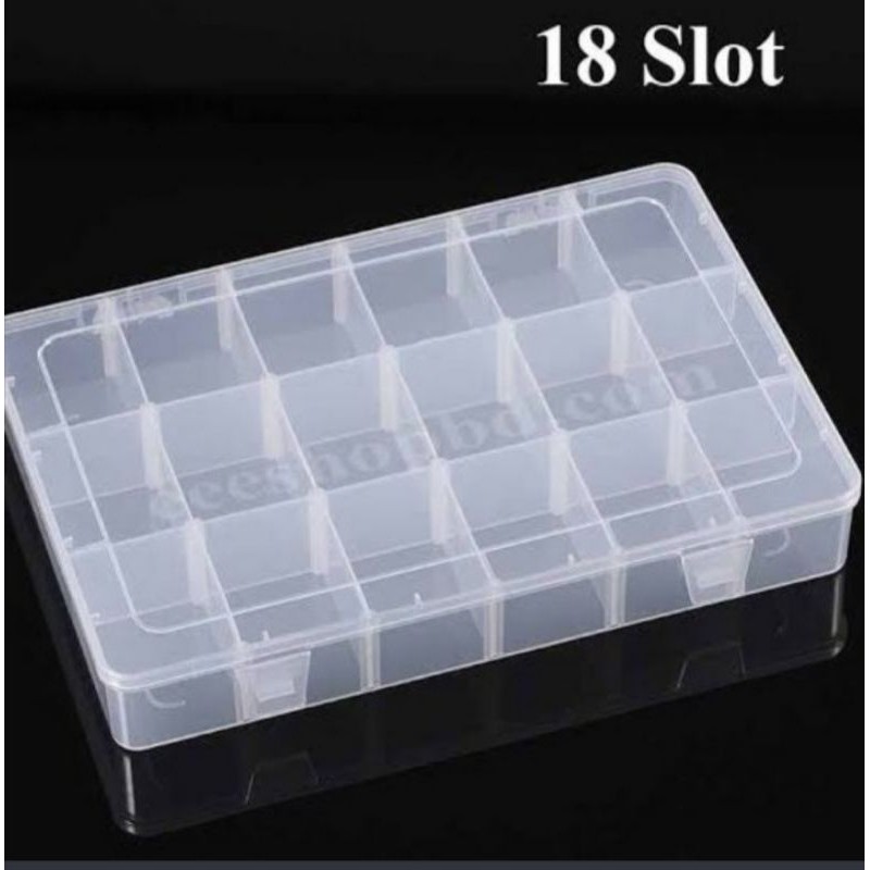 BOX KONTAINER 18 SLOT BOX SENSOR BENING TRANSPARAN