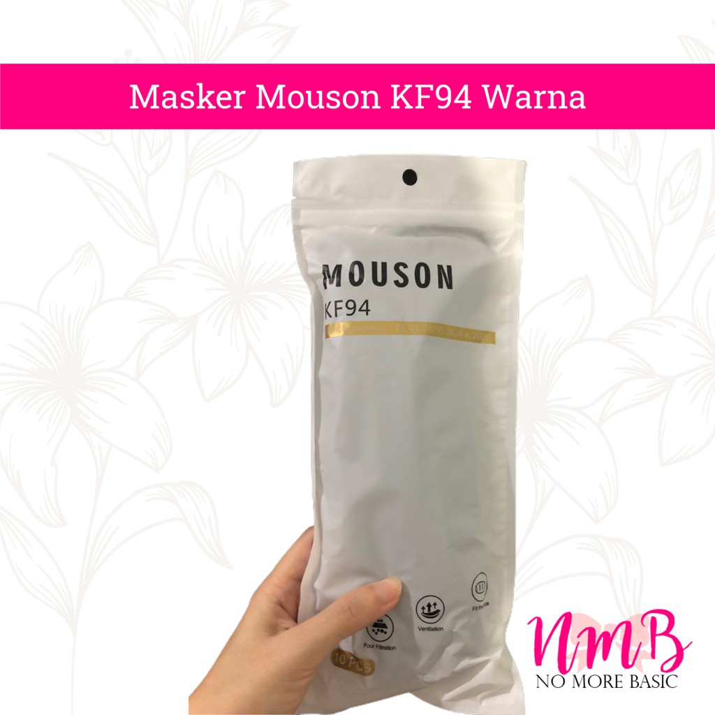 Masker Mouson KF94 Warna 1 Box Isi 10 pcs Medical Mask Masker Kesehatan Anti Virus