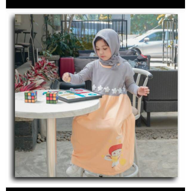 Gamis Anak Upright umur 8 tahun (tanpa jilbab)