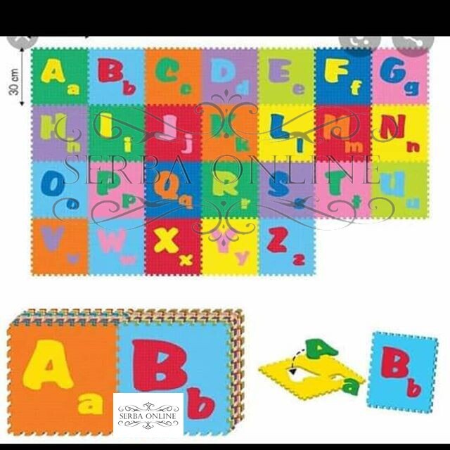 evamat evamat puzzle matras tikar karpet anak bongkar pasang abjad huruf saja