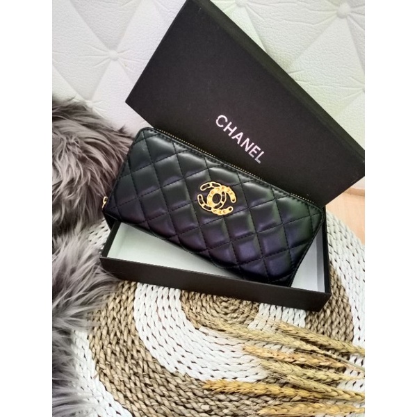 DOMPET CHANEL PANJANG 1 RESLETING FREE BOX ..