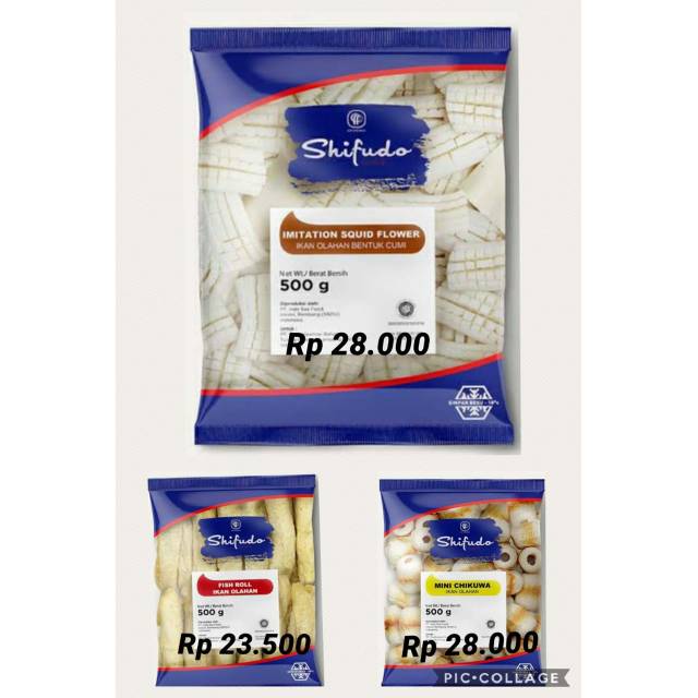 

Shifudo Ikan Olahan bentuk Cumi / Shifudo Fish Roll /Shifudo Mini Chikuwa