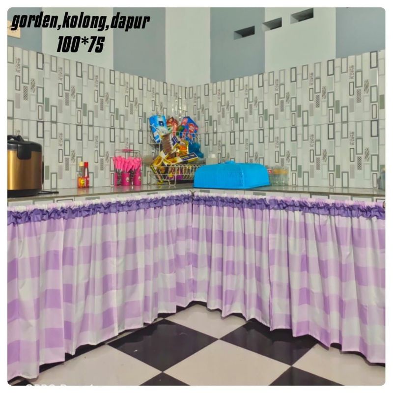 gorden kolong dapur, minimalis