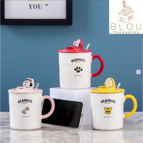 Jual Gelas Snoopy Dengan Tutup Dan Sendok Peanut Snoopy Mug With Lid Shopee Indonesia 3704