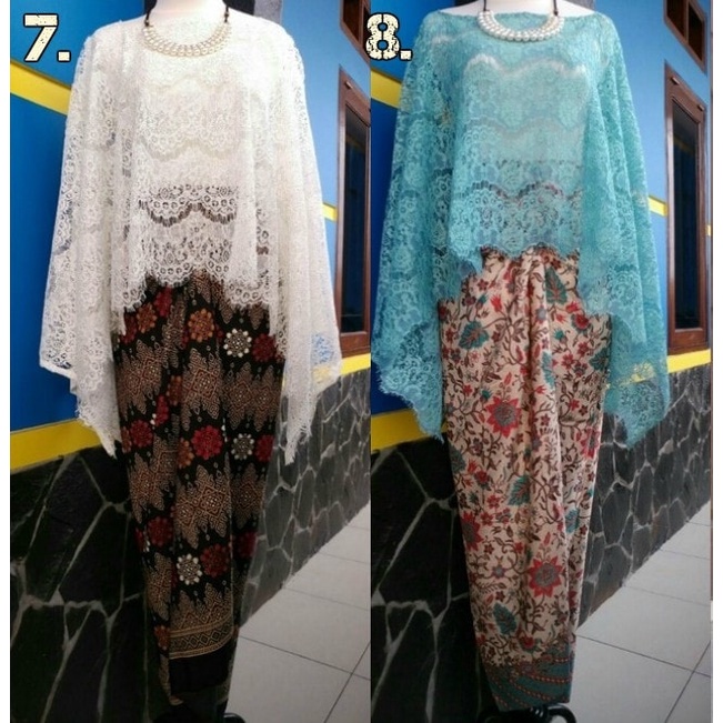 Kebaya Modern Cape Glitter Navy ATASAN AJA