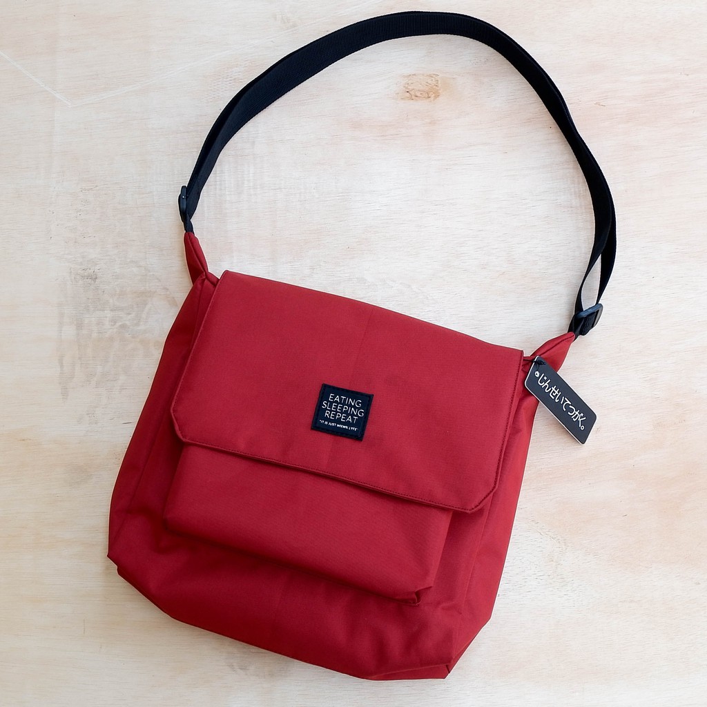 Tas Selempang Pria Lipat  Merah