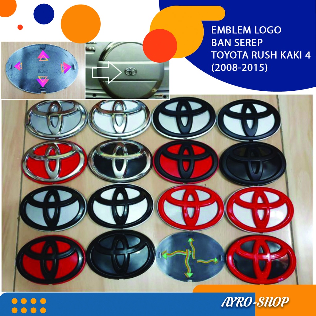 Emblem logo cover ban serep TOYOTA RUSH Kaki 4 2008-2015
