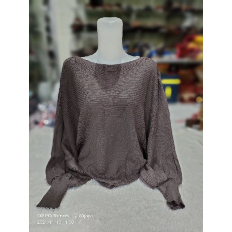 Rajut Batwing kelelawar/rajut kekinian