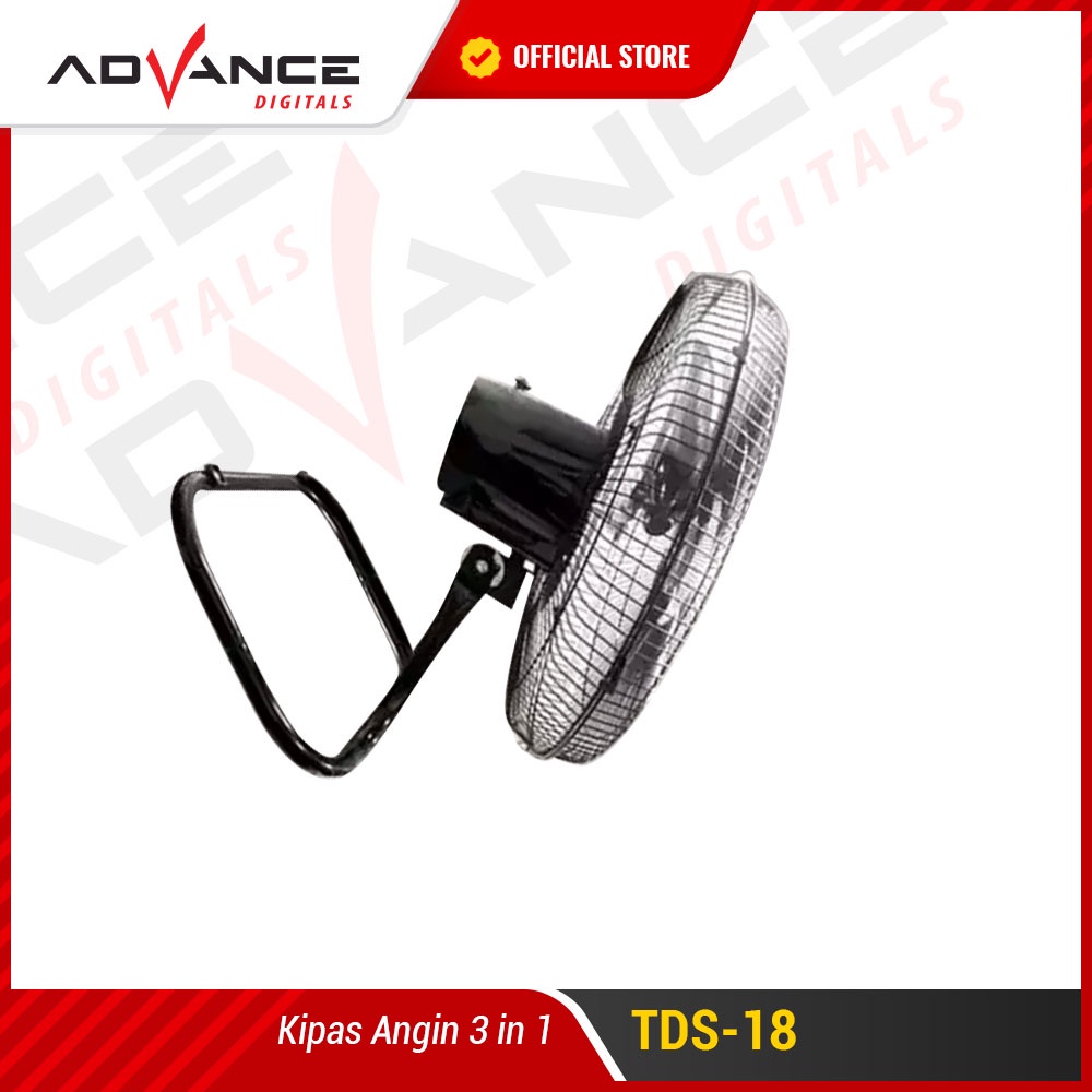 Advance TDS18 Kipas Angin Besi Tornado Dinding / Meja / Berdiri 18 inch 3 in 1