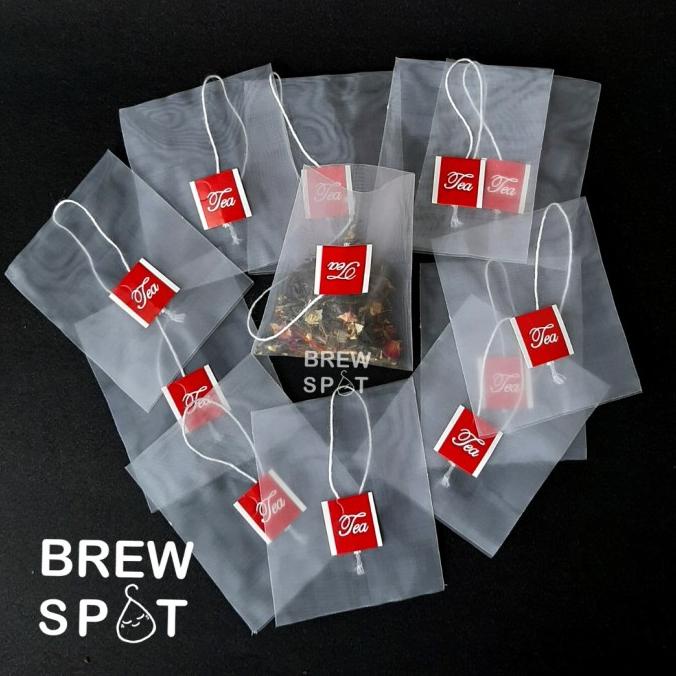 

(BISA COD) Tea bag Nylon - with Label Tag Red - Kemasan Teh dengan Tali Label BERMUTU Kode 1362