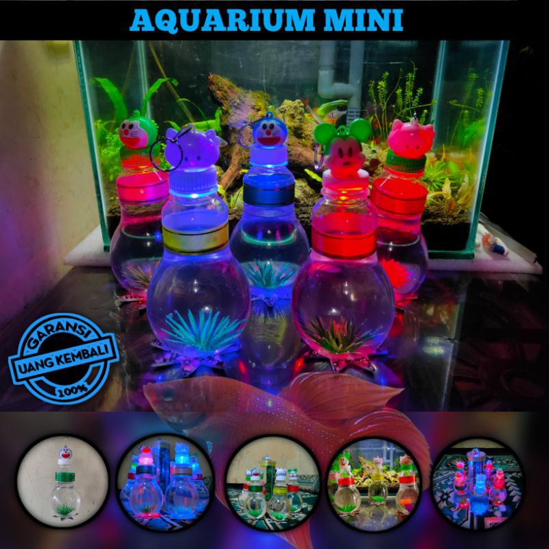 AQUARIUM MINI LAMPU LED BULAT BOLA LAMPU IKAN CUPANG IKAN HIAS