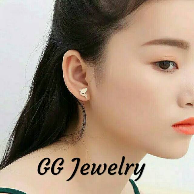 GG Anting Tusuk Aksen Rubah Titanium Rose Gold#AT-107