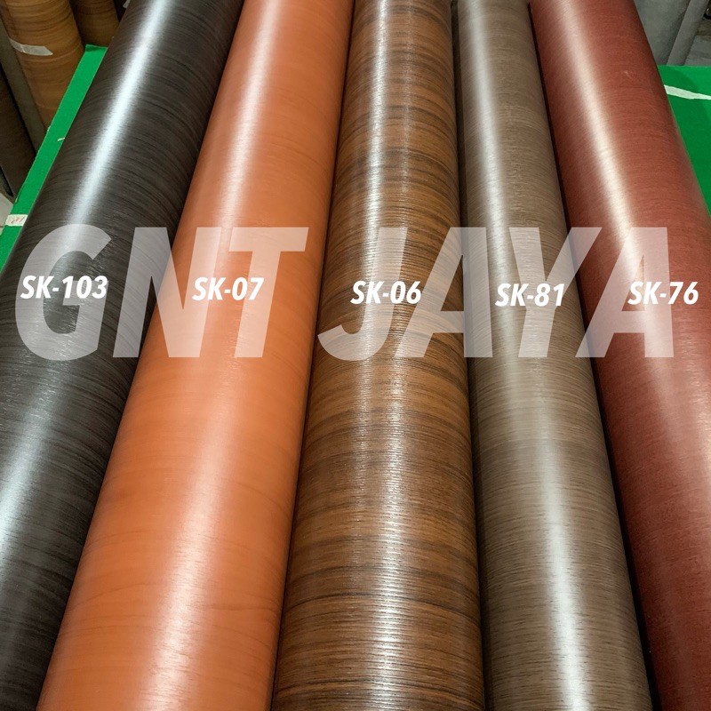 HUBEN sheet motif serat kayu wallpaper deco decon taco tacon tekstur dekosit jati pelapis furniture 