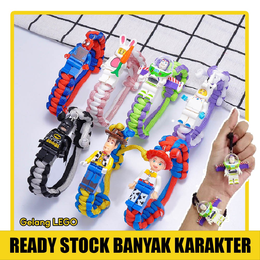  GELANG  TANGAN TALI COUPLE ANAK LEGO MINECARFT NINJAGO 