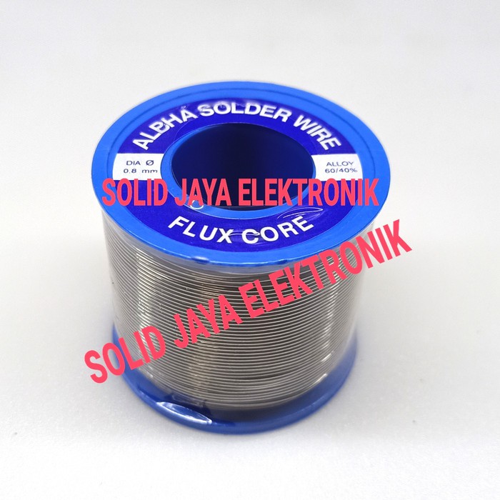 TIMAH ALPHA ALPA TENOL TINOL KAWAT PATRI FLUX CORED SOLDER WIRE 0.8MM 60/40 250 GRAM KUALITAS BERSIH