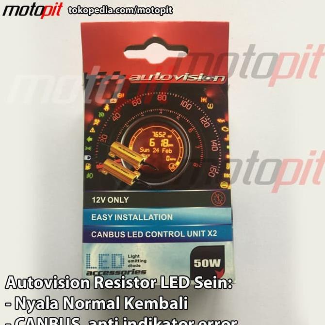 Autovision Resistor LED Sein Sign Sen agar Kedip Normal Ayo Beli