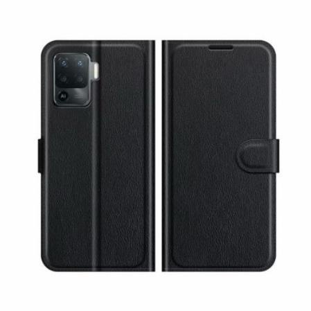 FLIP COVER OPPO A94 WALLET LEATHER CASE DOMPET CASING A94 - HITAM, OPPO A94
