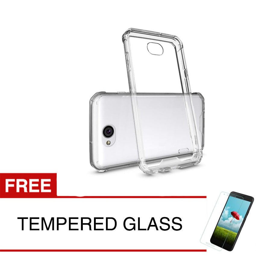 ShockProof Case For LG K10 Power / M320  - 5.5 inch - Clear - Gratis Tempered Glass