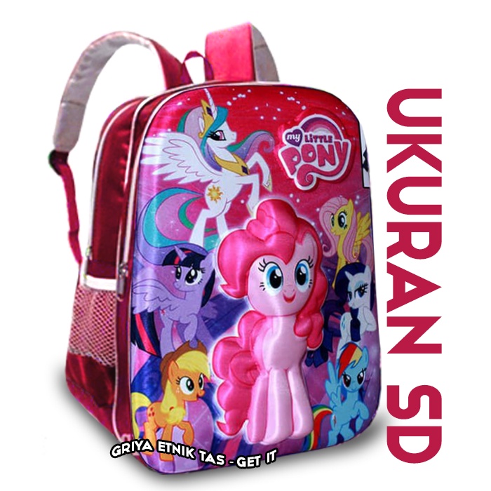 Tas Sekolah Anak 3D Little Pony Murah /  Tas Ransel Anak / Tas anak-anak / Tas Anak Sekolah