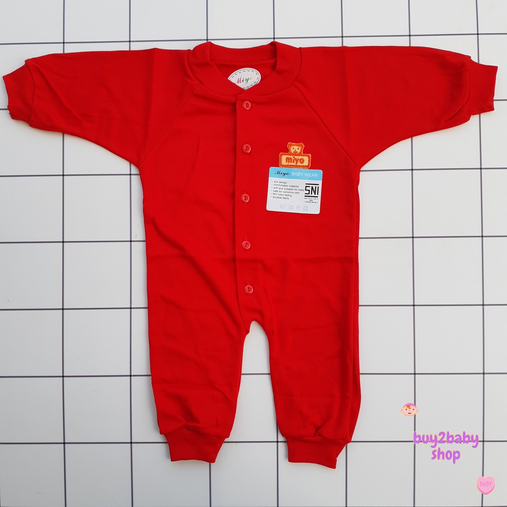 Jumper baju kodok bayi MIYO Premium Candy Red 0-3 Bulan Isi 1 PCS