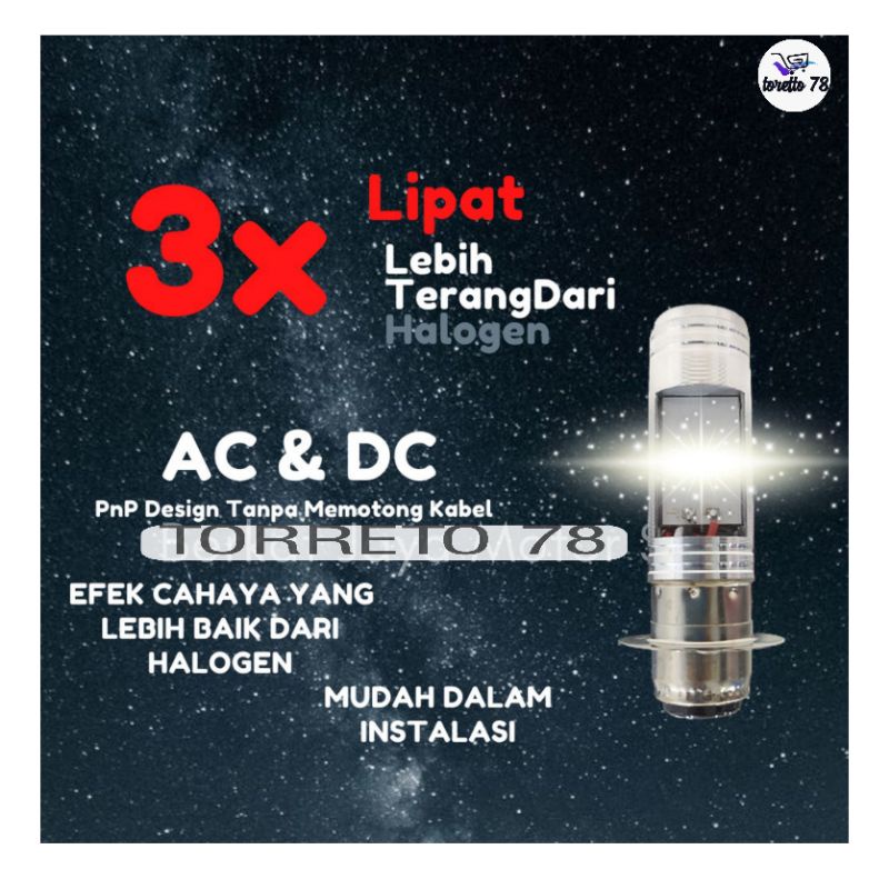 Lampu Utama LED Cree H6 2 Sisi Mata DC Bebek Dan motor matic