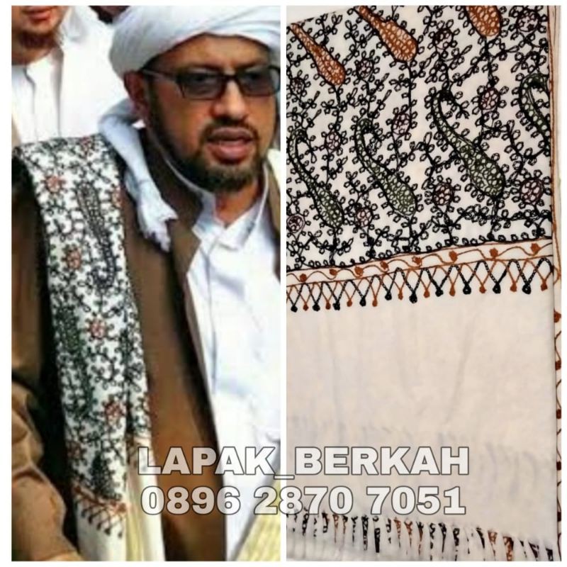 SORBAN SURBAN BORDIR ALMASIN SHAWL KASHMIRI IMPORT ORIGINAL