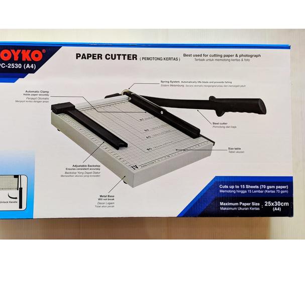 

❊ Joyko Paper Cutter A4 PC- 2530 - Alat Potong Kertas Ukuran A4 ✫