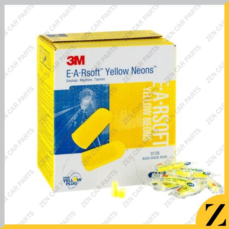 3M Yellow Neon Uncorded Ear Plug EARPLUG Pelindung Telinga 3M