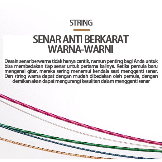 BLUE SKY Gitar akustik tingkat pemula cocok untuk pemula untuk berlatih 38 inci