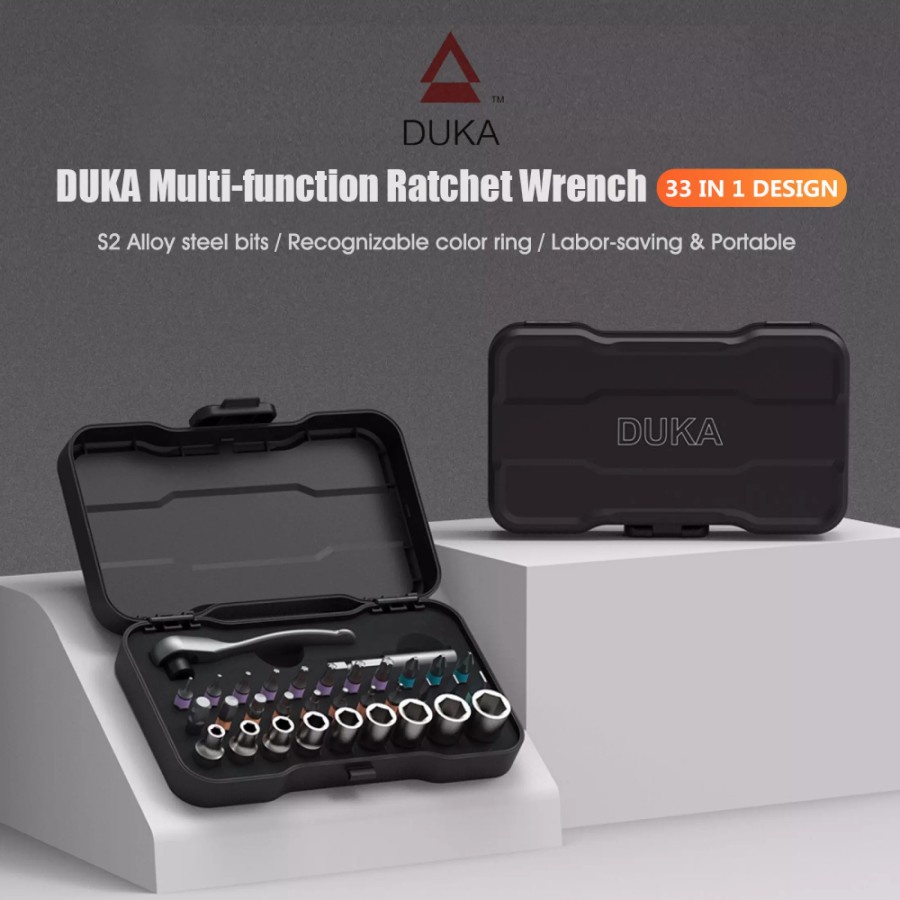 DUKA RS2 33 In 1 Kunci Pas dengan Obeng, Set Alat Bit Magnetik S2