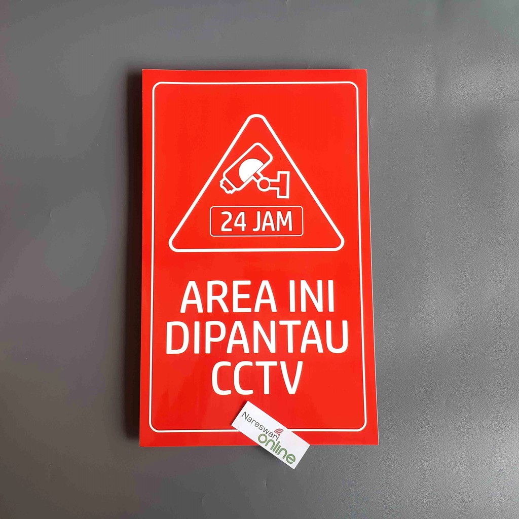 

Stiker Area dipantau CCTV - 01, Stiker VINYL LAMINASI