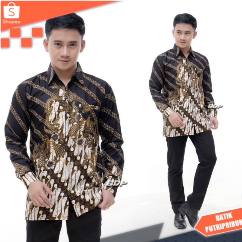 Promo Kemeja Batik Kerja Big Size Jumbo Size Fit Xxl Ld 115 Warna Hitam Putih Casual Formal Kondangan kgGZ7oH0bLr3w