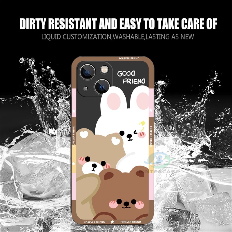 Redmi Note 11S 11 Pro Redmi 10 5G 10C 10A 9C 9T 9A Note10 Note 10S Note9 Note8 Note7 Poco M3 Pro X3 Pro NFC Beruang Lucu Baru Kelinci Shock Resistant Silicone Phone Case Binteacase