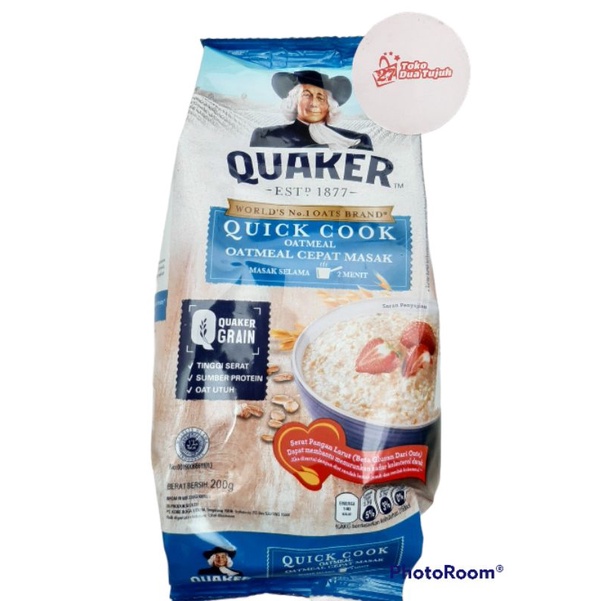 Quaker Oatcooking Oatmeal  Biru 200G