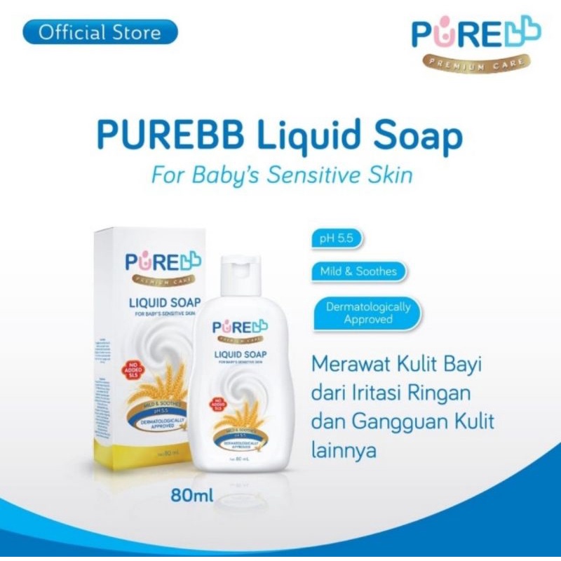 PureBB Liquid Soap 80 ml/Sabun Cair Bayi PureBB