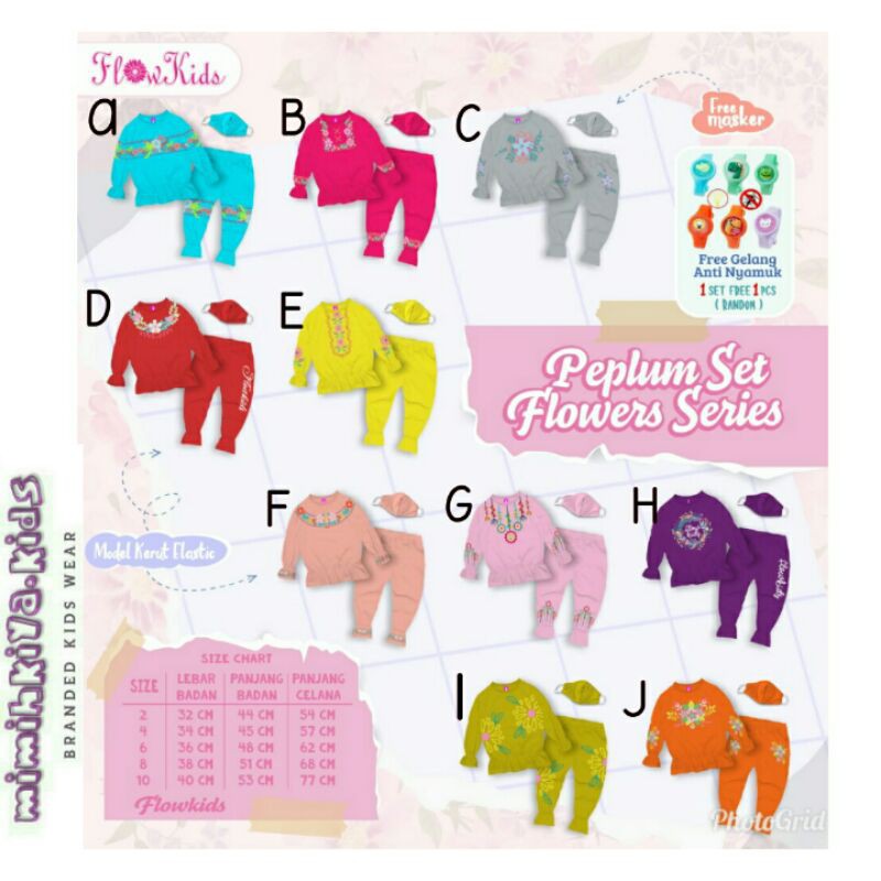 Peplum Set Flower Series by Flowkids (Kiya.kids)