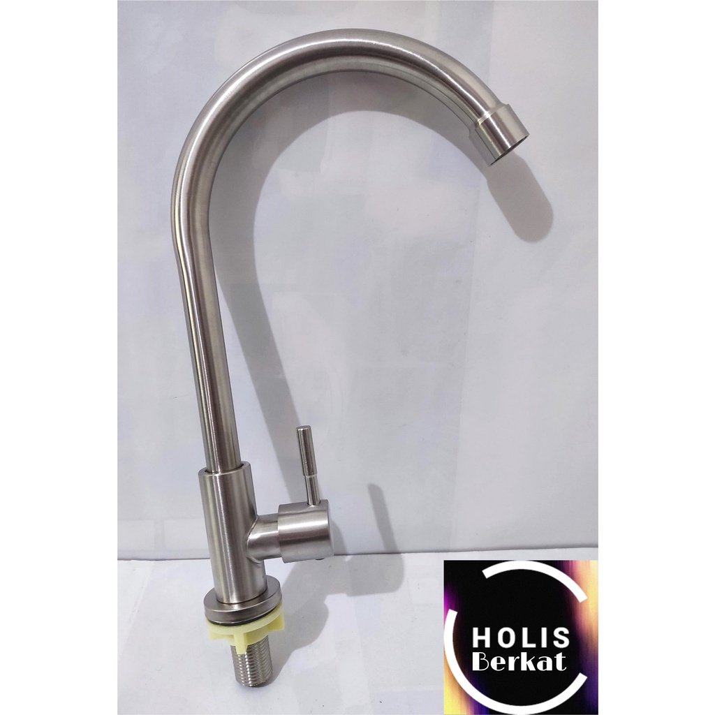 Keran Sink Angsa Tanam Faucet SUS 304 Stainless Steel / Kran Dapur Air