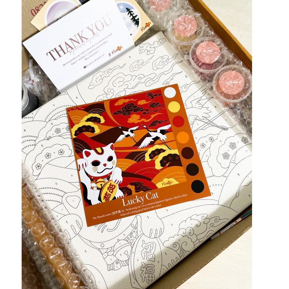 

Paint By Number [Lucky Cat!] | ByPainters | Painting Kit | 20x20cm Kanvas & 7 Colours (ART. 9865)
