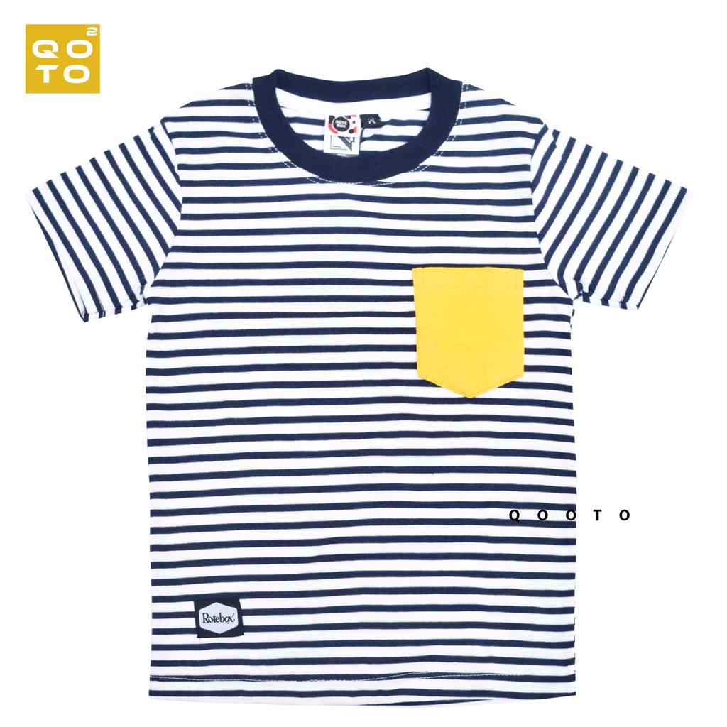 Rotebox Kaos Anak Laki Laki Motif Salur Stripe Umur 1-12 Tahun