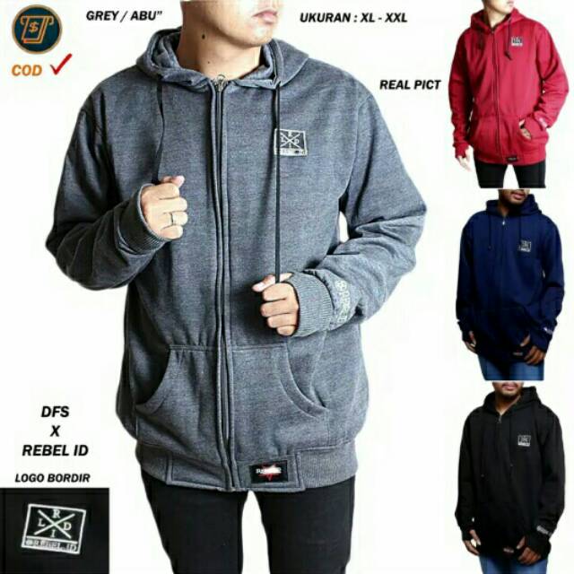 Jaket Sweater Hoodie DISKON Rebel ID