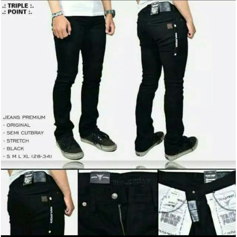 Celana Triple Point Cutbray Jeans