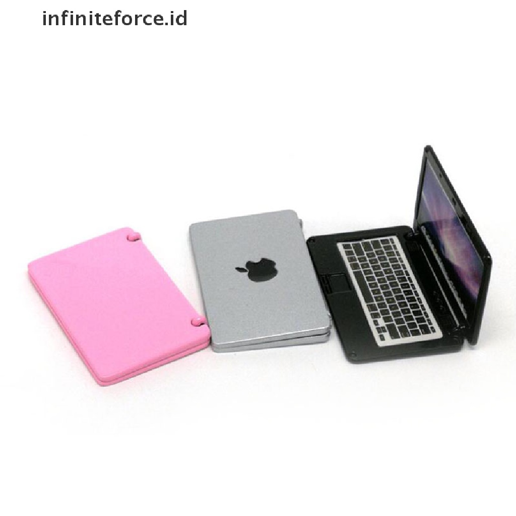 Infiniteforce.id Miniatur Laptop Mini Aksesoris Rumah Boneka 1: 12