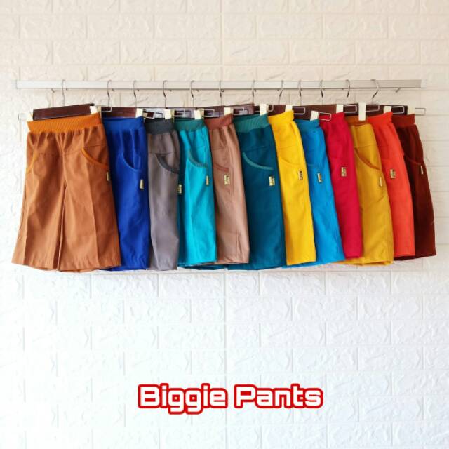  Celana  Pendek  Anak  Balita Baby Canvas Biggie warna merah  