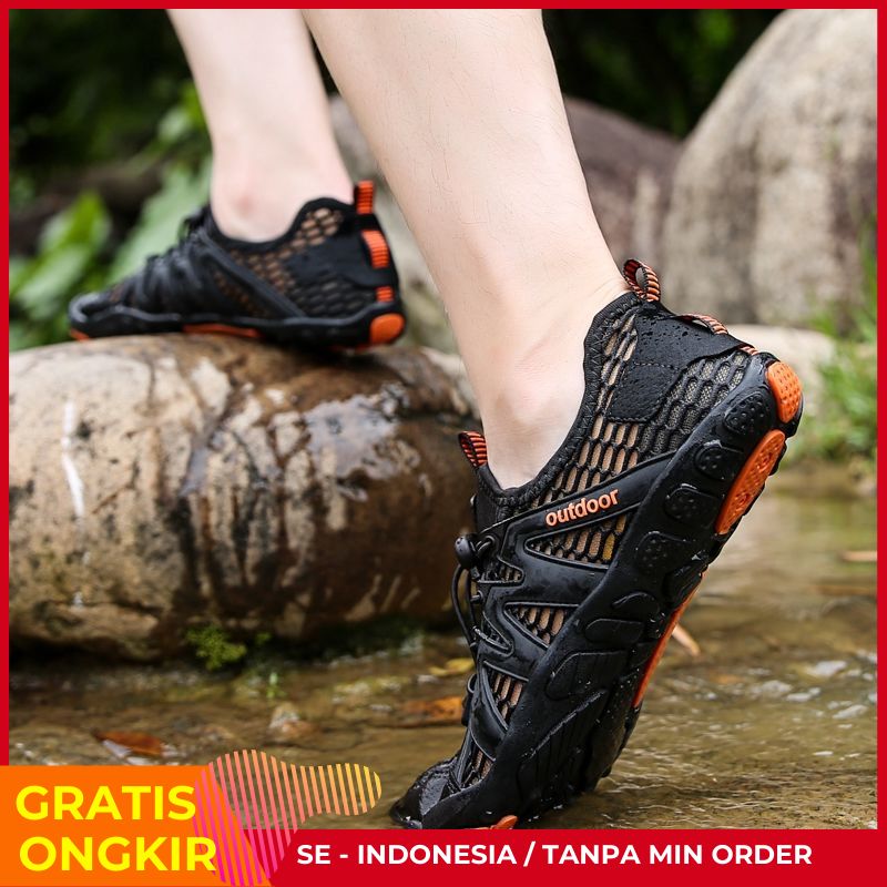 0501 sepatu style baru Men's Sports Shoes Outdoor Shoes Flat Five Fingers Shoes Shoes Hulu Shoes Hik