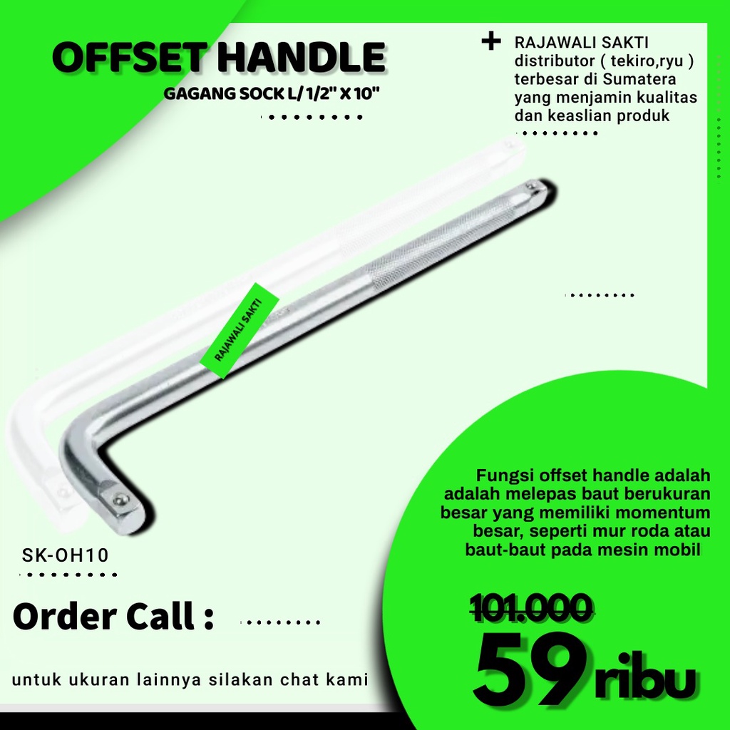 OFFSET HANDLE/ GAGANG SOCK L 10 INCH TEKIRO