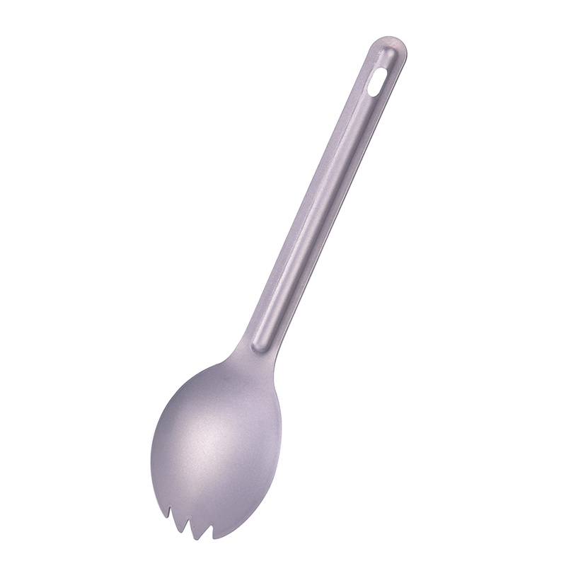 Sendok Garpu Spork Bahan Titanium Dengan Gagang Panjang Untuk Outdoor