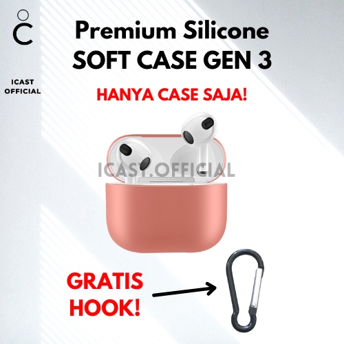 Case AirPods Gen 3 Silicone Case Gratis HOOK Soft Case Airpods Gen 3 Casing Airpods Gen 3