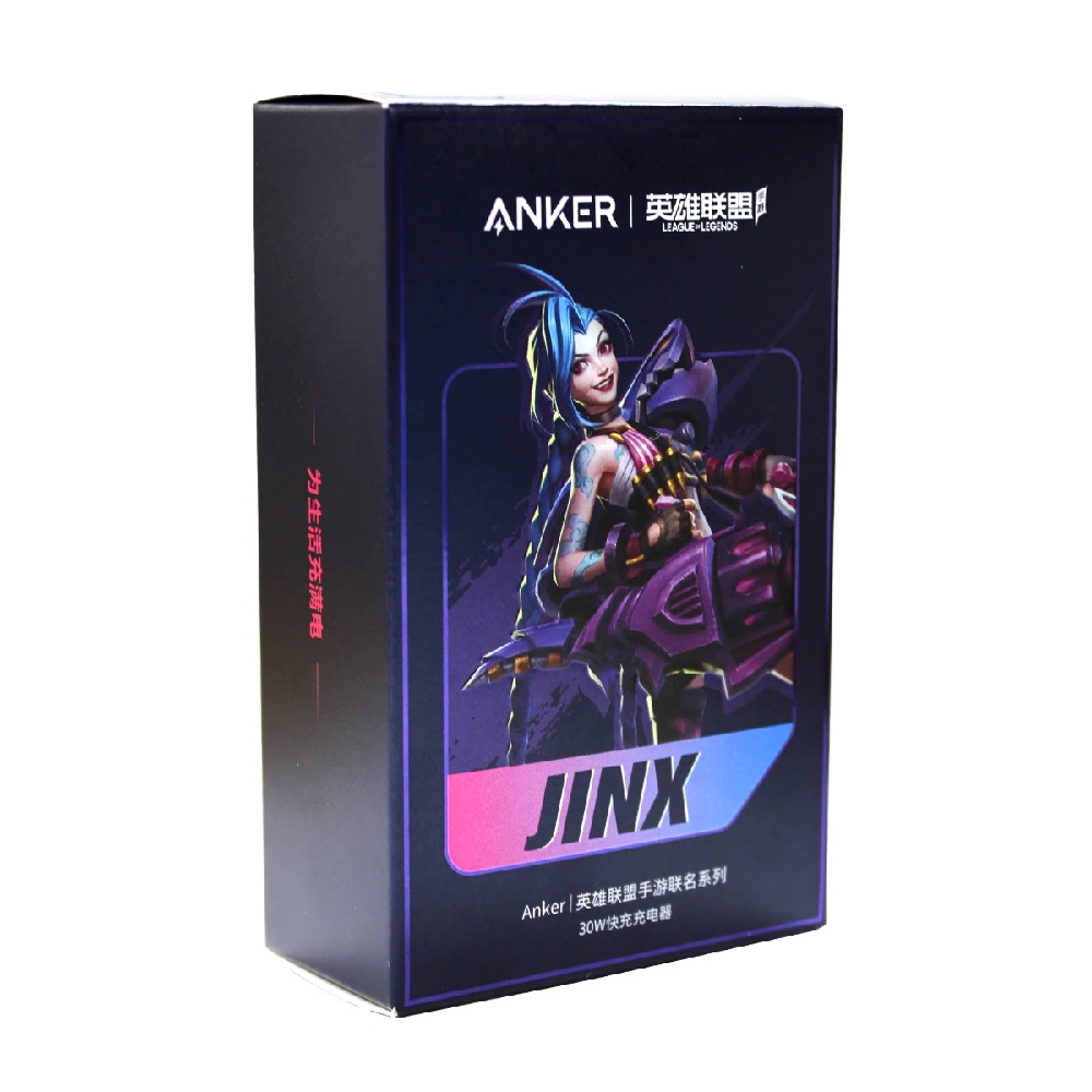 ANKER A9522 - 30W GaN Charger - Single USB-C Port - League of Legends Wild Rift JINX Version
