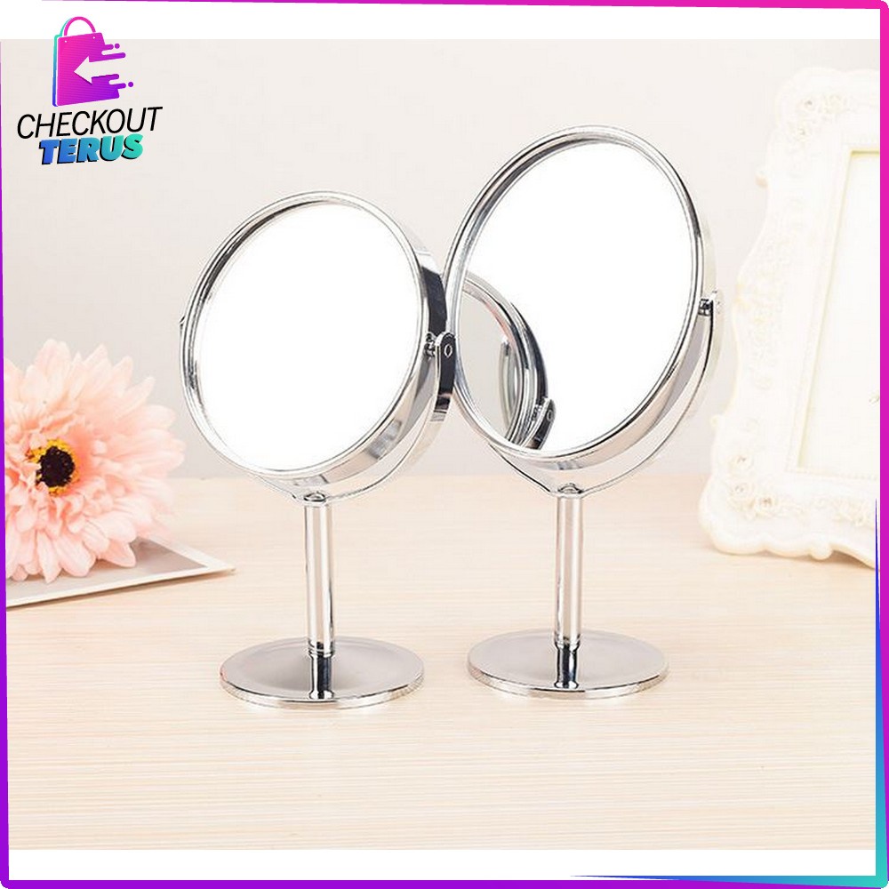 CT K87 Cermin 2 Sisi Kaca Rias Make Up Putar  Cermin Makeup Meja Standing Mirror Kaca Make up Rias